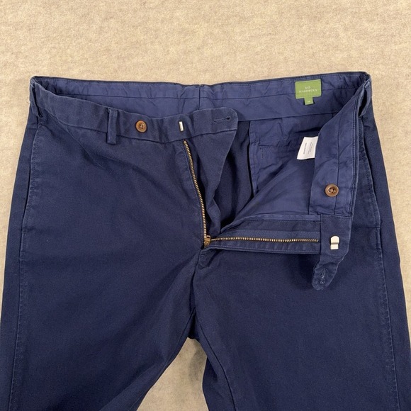 Sid Mashburn Garment Dyed Canvas Trouser Blue Mens 36 Cotton Pants Fits *35x27* - Picture 4 of 12